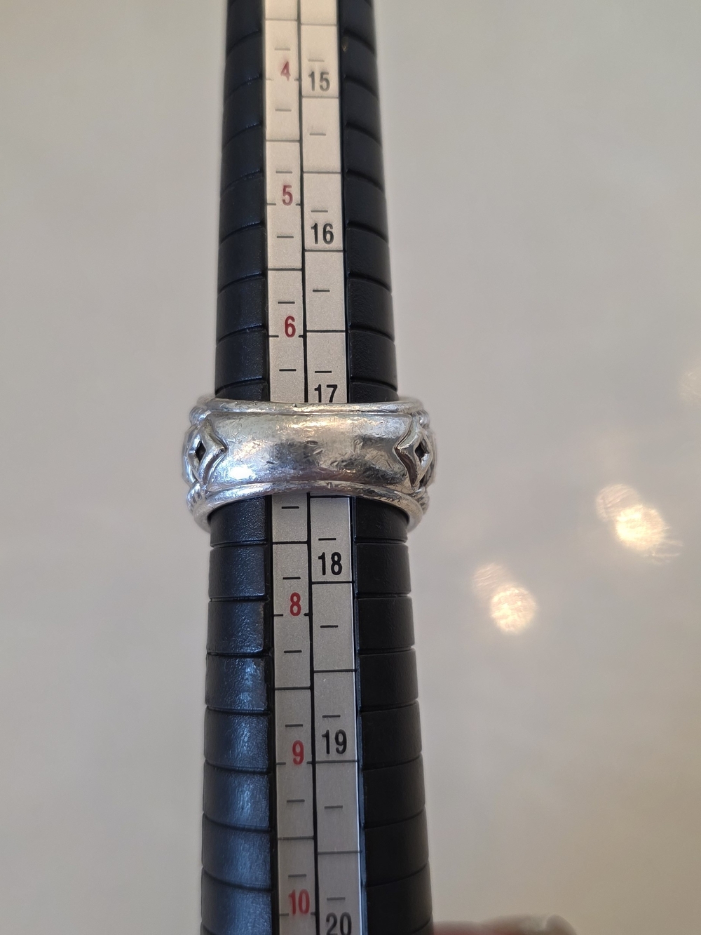 David Yurman Sterling Silver Diamond Quartrefoil Tapestey Cable ring - Picture 6 of 10